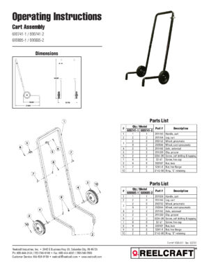 Reelcraft 600968 - 1 in. x 100 ft. Hose Reel and Hand Cart