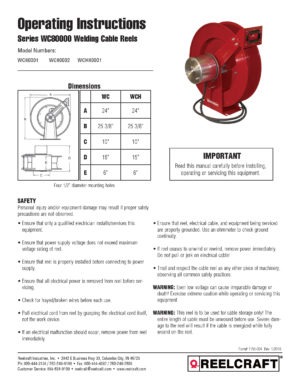 WC Series Welding Cable: WC480150 WC Series Welding Cable Reel