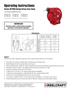 DP7850 OLP - 1/2 in. x 50 ft. Ultimate Duty Dual Pedestal Hose Reel