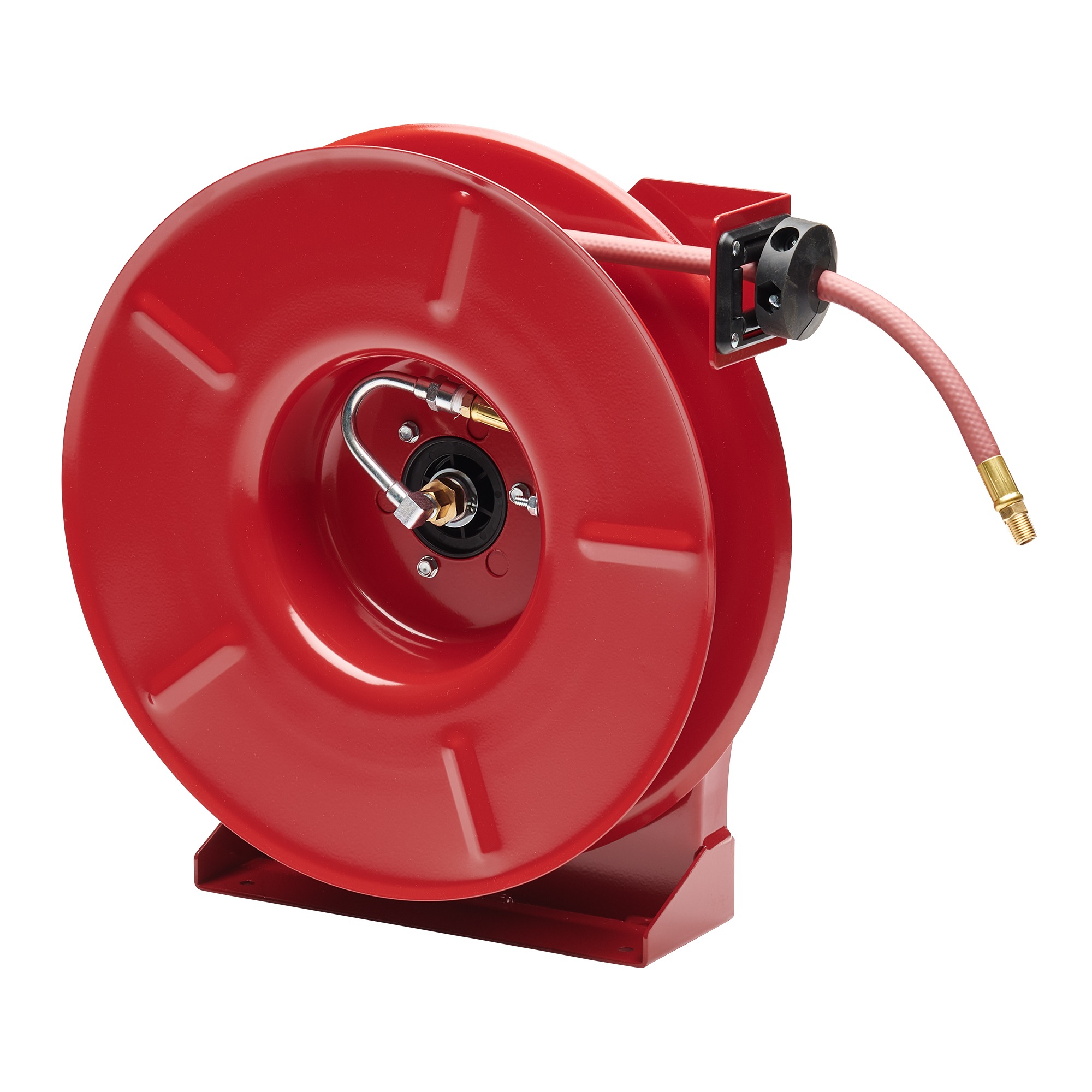 Reelcraft Hose Reel Without Hose: 3/8 ID Hose, 50' Long, Hand Crank - 300 Max psi, 3/8 FNPT Inlet, 3/8 FNPT Outlet, Black | Part #CU6050LN