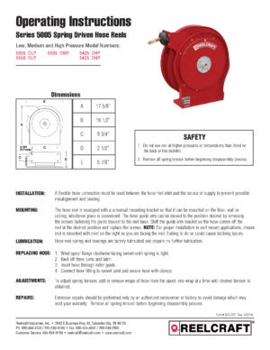 PVC 50-Foot Air Hose Reel with 3/8 Fitting – RODACTOOLS