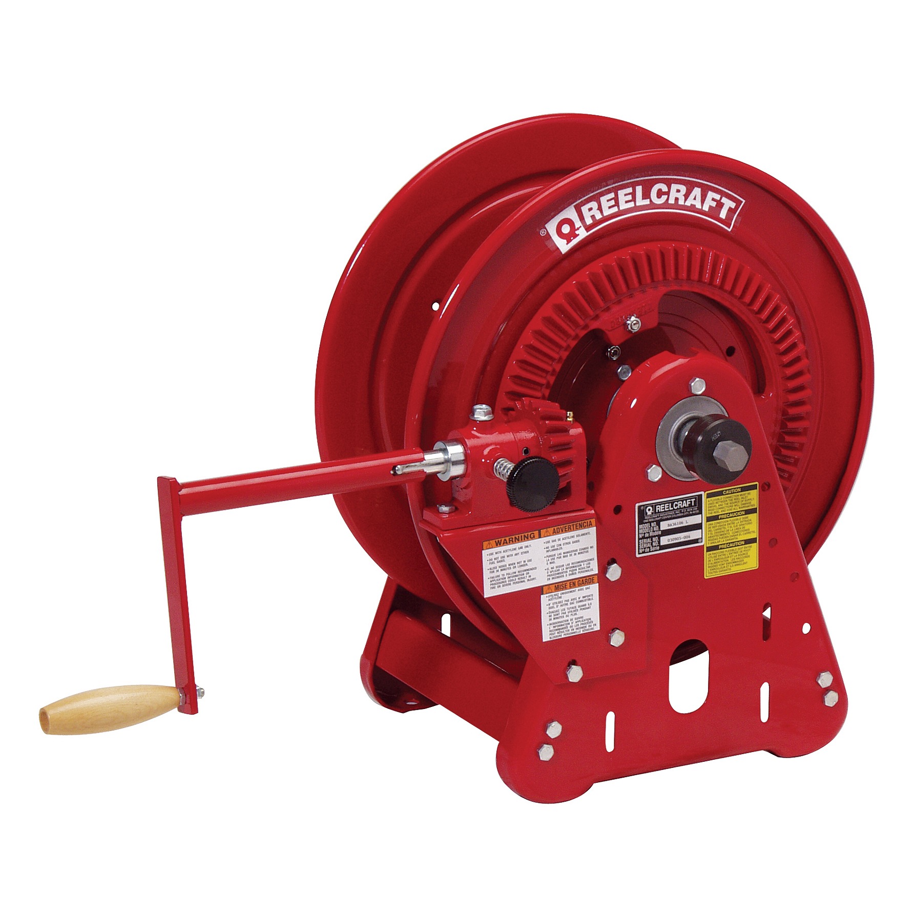 Reelcraft BA36112 LT - 1/4 in. x 250 ft. Bevel Crank Twin Line Welding Hose  Reel