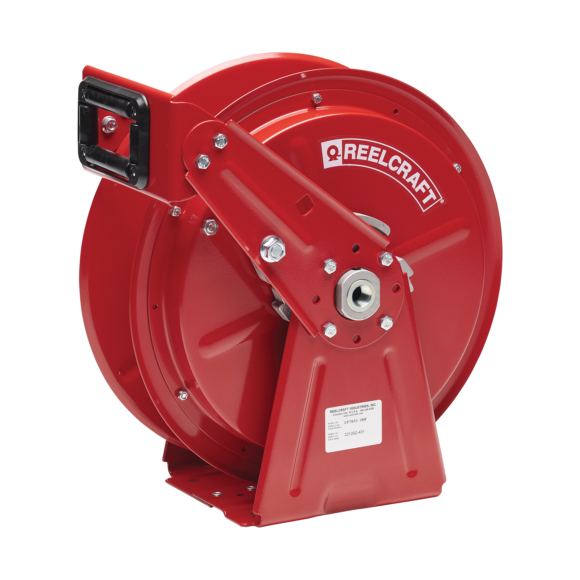 Reelcraft DP7800 OMP - 1/2 in. x 50 ft. Ultimate Duty Dual Pedestal Hose  Reel