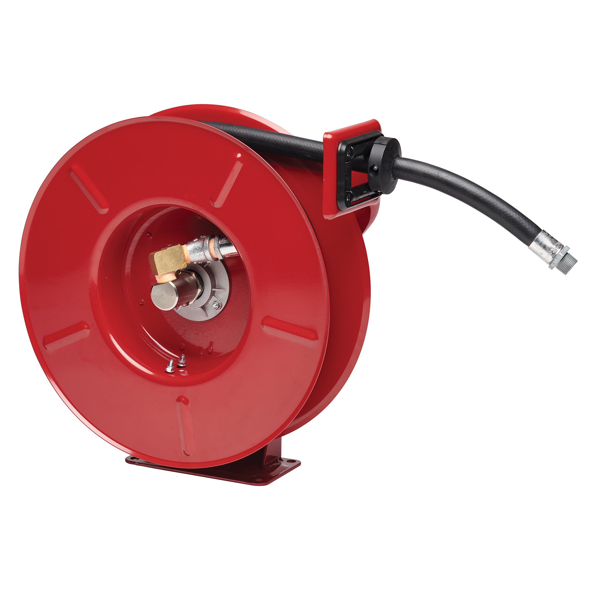 Retractable Wall Mounted Hose Reel for Diesel Supply at Farmyard