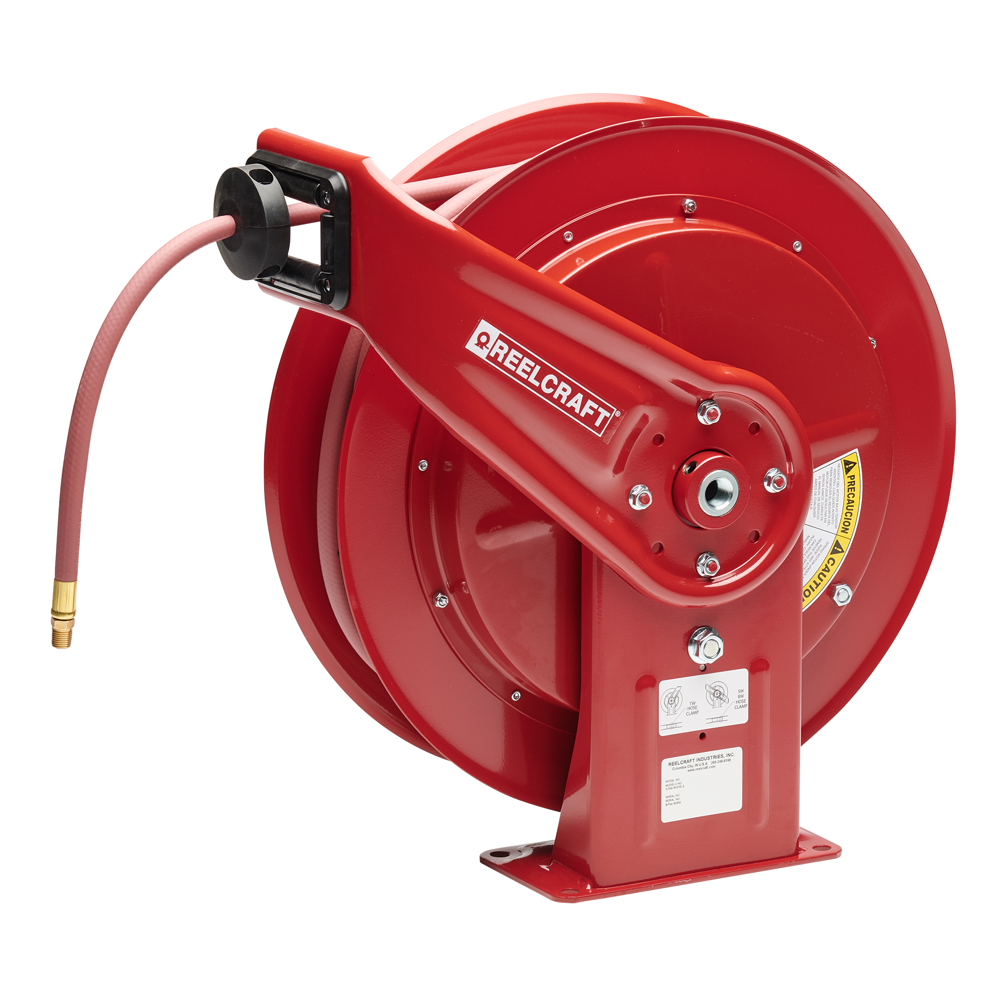 Open Side Steel Air Hose Reel can hold 100 ft of 3/8 in hose 100 Ft 