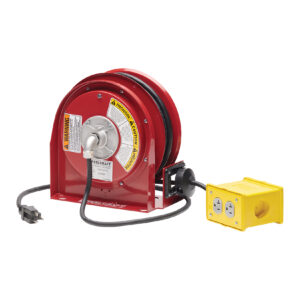 L 3030 123 7Q - 12/3 30 ft. Premium Duty Quad Outlet Box Power Cord Reel