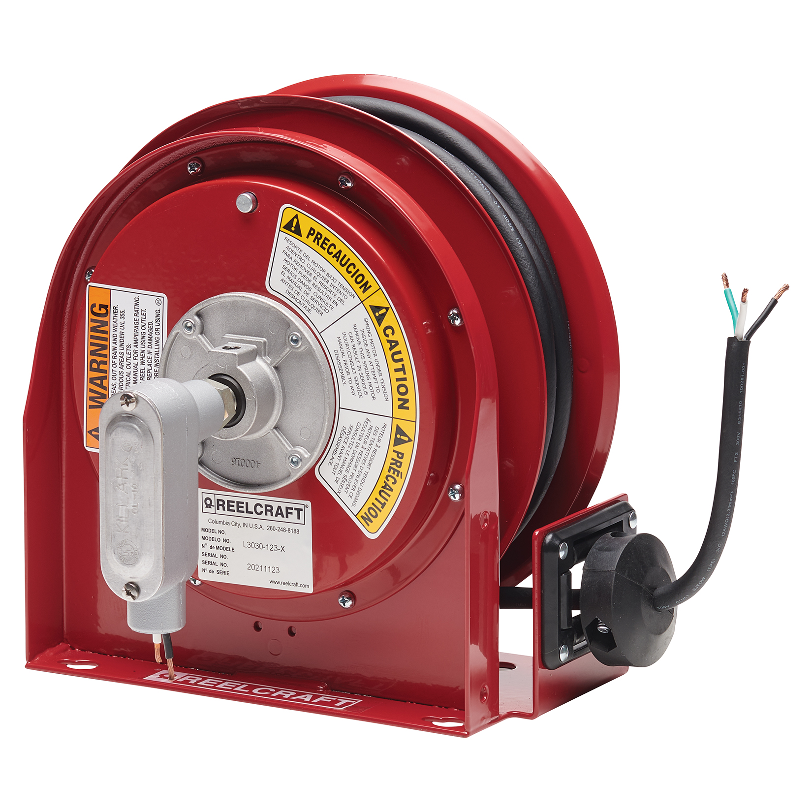 ReelWorks Extension Cord Reel 12AWGx40' Feet and Air Hose Reel 3/8