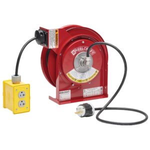 L 4545 123 7QC - 12/3 45 ft. Premium Duty Quad Box Outlet Power Cord Reel