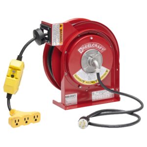 L 4545 123 9GC - 12/3 45 ft. Premium Duty Triple Outlet w/ GFCI Power Cord Reel