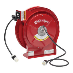 L 5550 123 3A - 12/3 50 ft. Premium Duty Single Receptacle Power Cord Reel