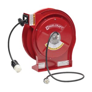 L 5550 123 3B - 12/3 50 ft. Premium Duty Single Receptacle Power Cord Reel