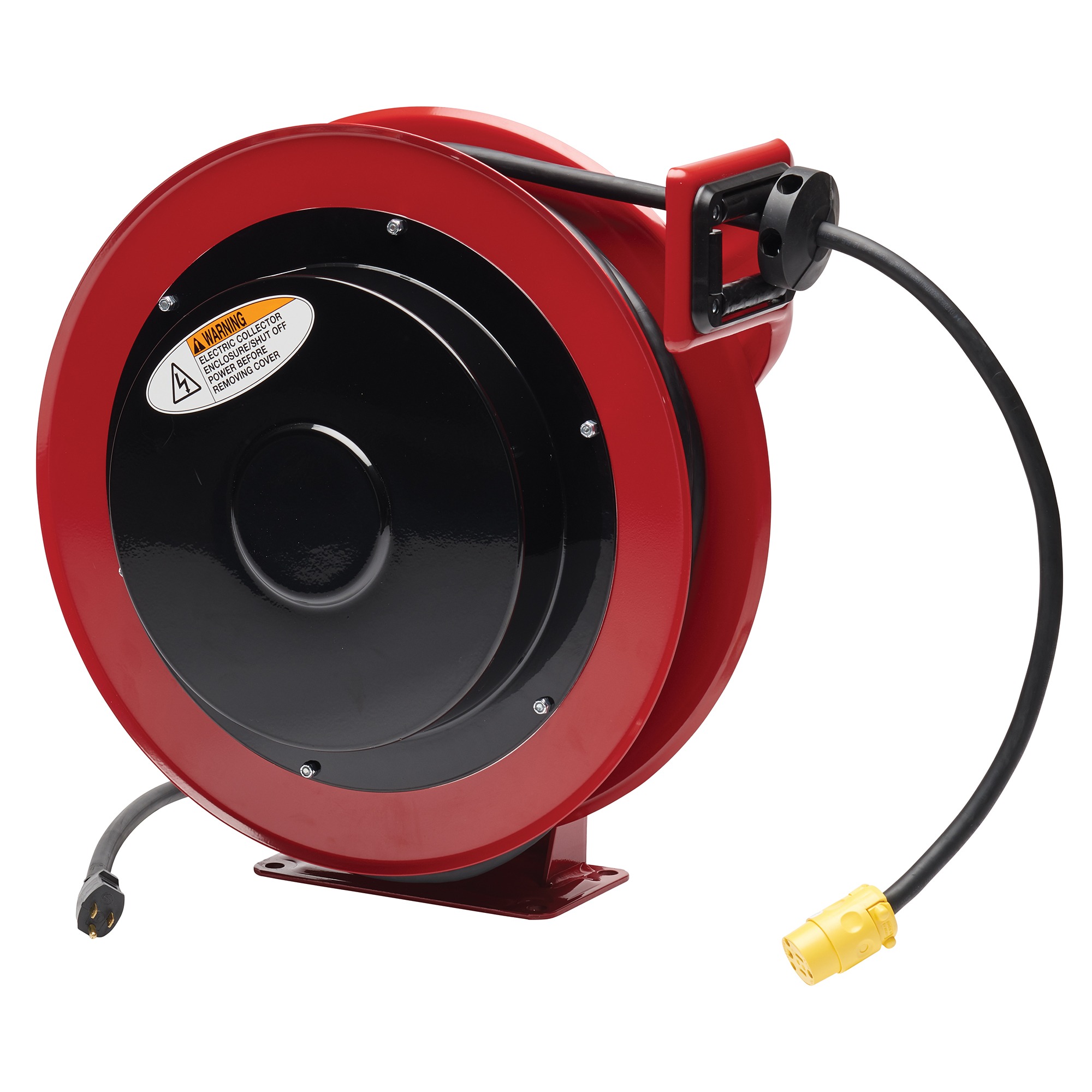 922481-3 Reelcraft 50 ft. Retractable Cord Reel; Industrial Grade; 120 VAC;  Red Reel Color