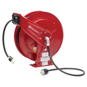 L 70075 123 3AC - 12/3 75 ft. Heavy Duty Single Receptacle Power Cord Reel