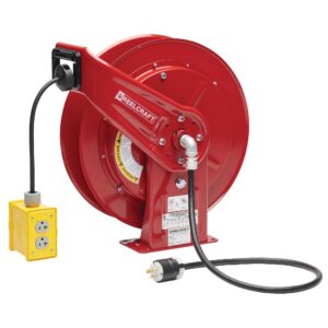 L 70100 123 7QC - 12/3 100 ft. Heavy Duty Quad Box Outlet Power Cord Reel