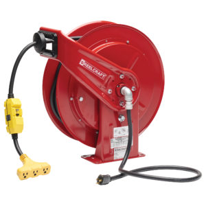 L 70100 123 9G - 12/3 100 ft. Heavy Duty Triple Outlet w/GFCI Power Cord Reel