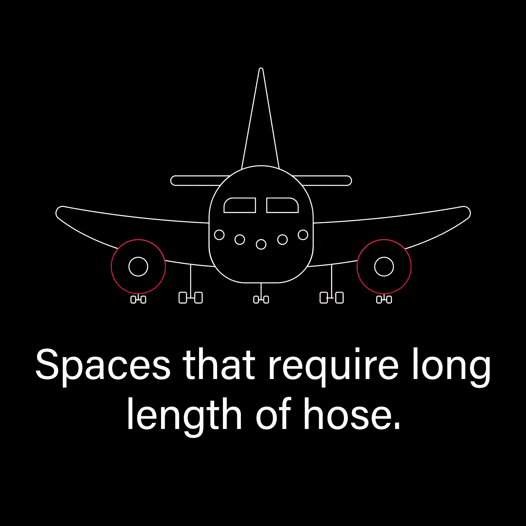 Spaces that require long length of hose
