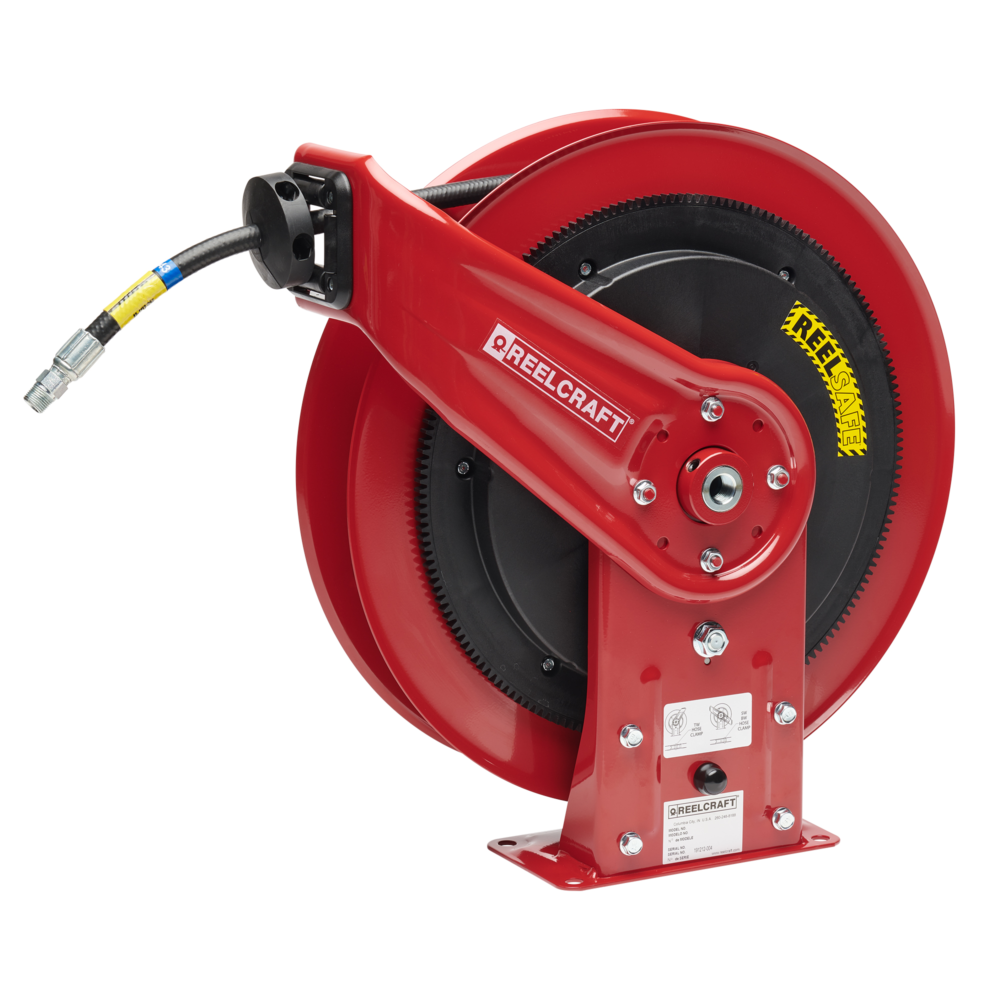 Reelcraft RS7650 OHP - 3/8 in. x 50 ft. REELSAFE® Controlled Return Hose  Reel