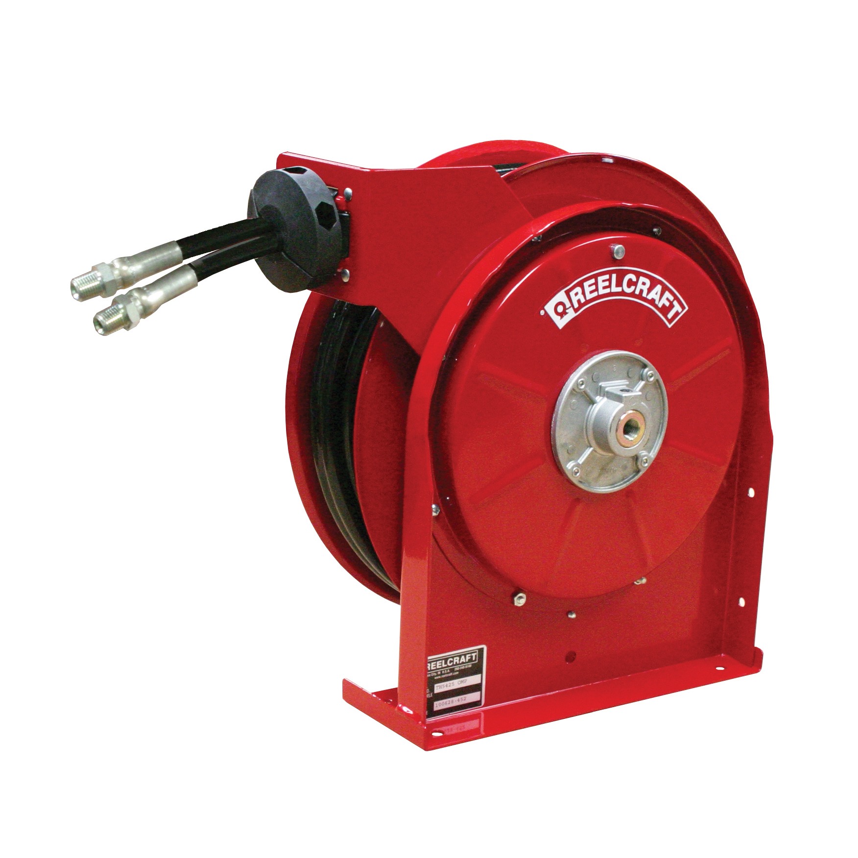 TH5425 OMP 1/4 in. x 25 ft. Premium Duty Twin Hydraulic Hose Reel