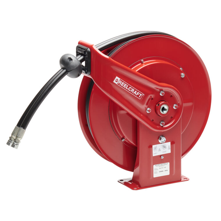 Reelcraft THA7825 OMP – 1/2″ X 25 Ft. Heavy Duty Twin Hydraulic Hose Reel, Steel Construction, Made In USA