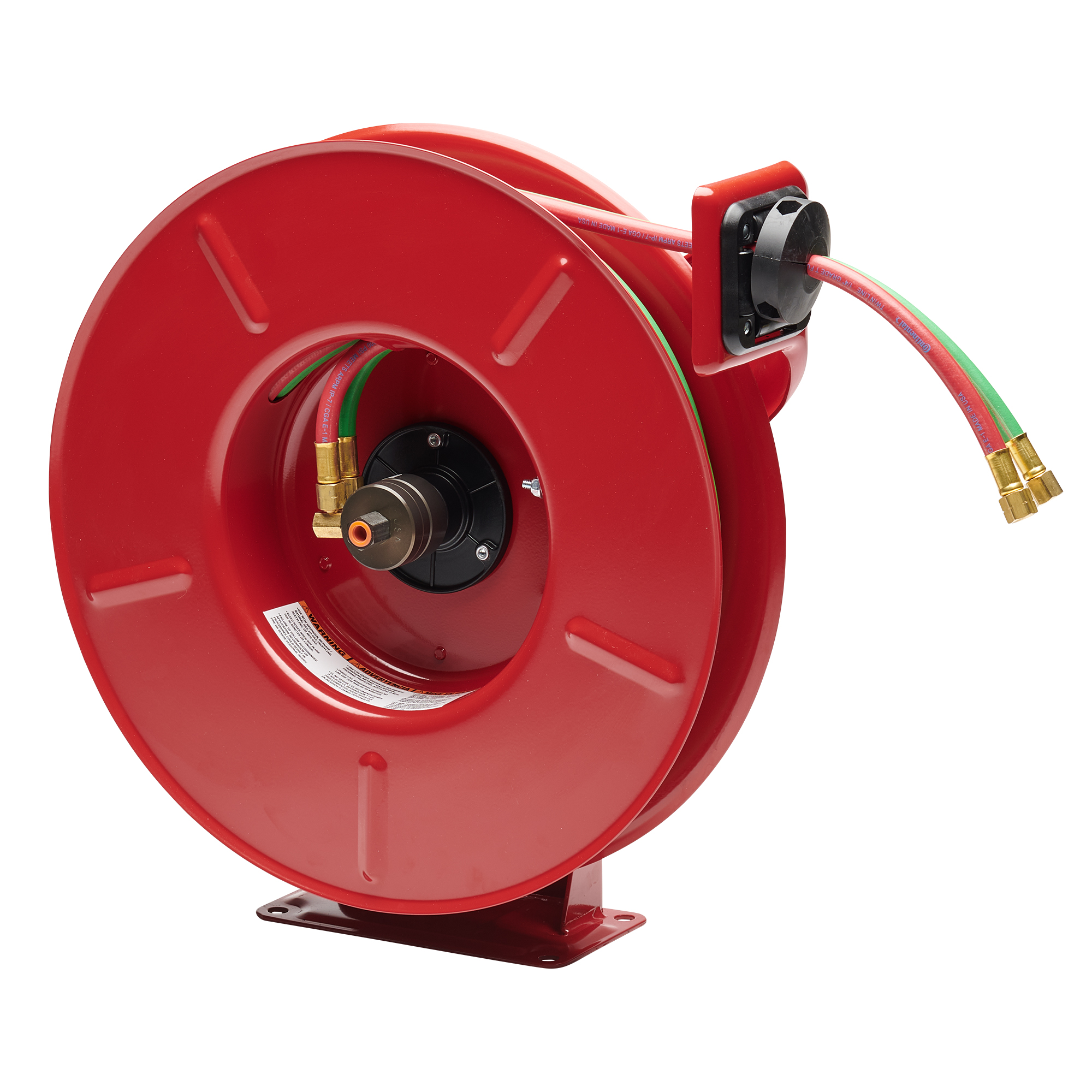 Reelcraft TW7450 OLPT - 1/4 in. x 50 ft. Twin Line Welding Hose Reel T-Grade