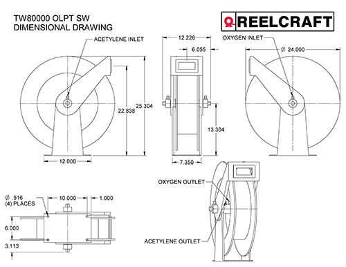 REELCRAFT SW/TW5000 Series Welding Hose Reels Instruction