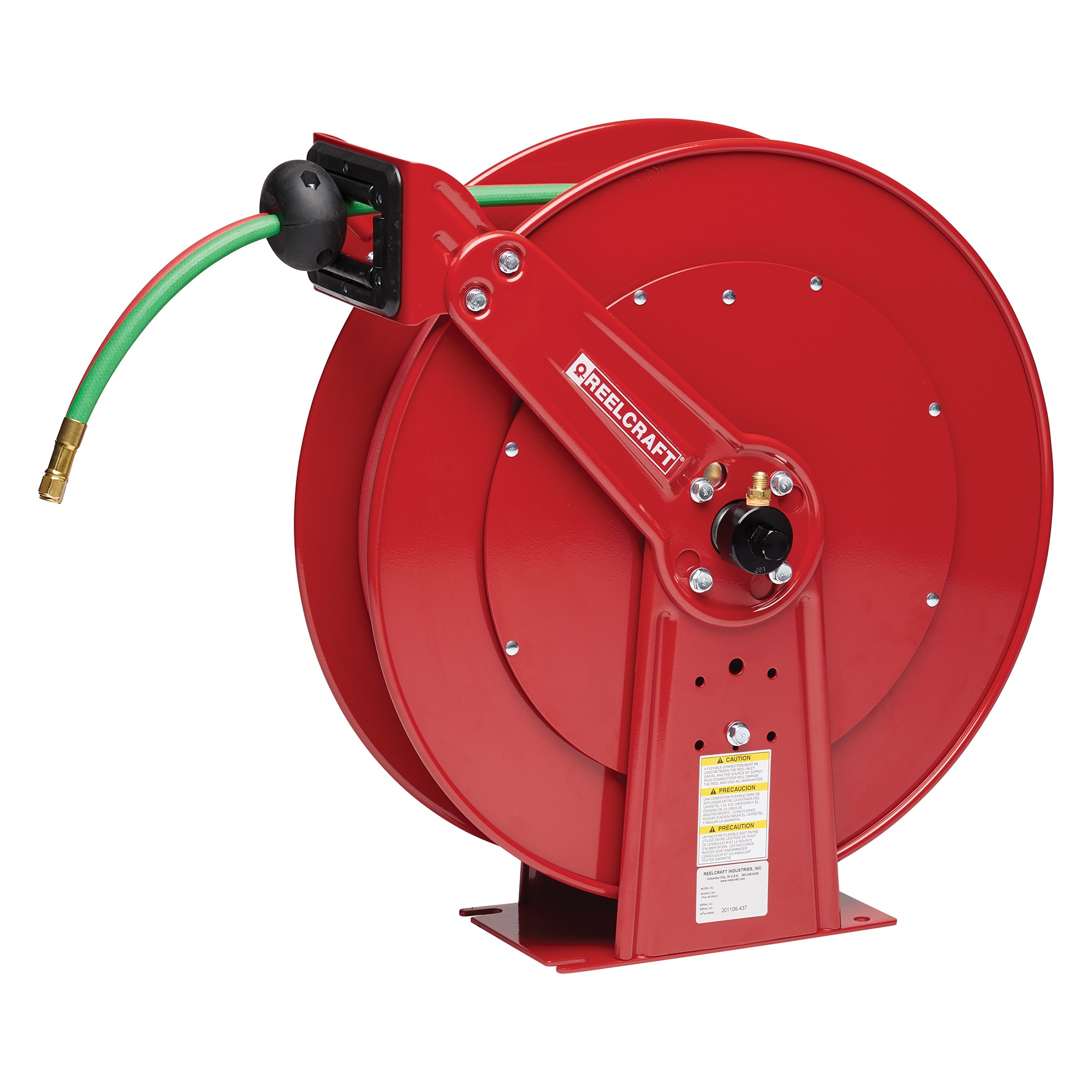 Reelcraft TW86075 OLPT - 3/8 in. x 75 ft. Twin Line Welding Hose Reel  T-Grade