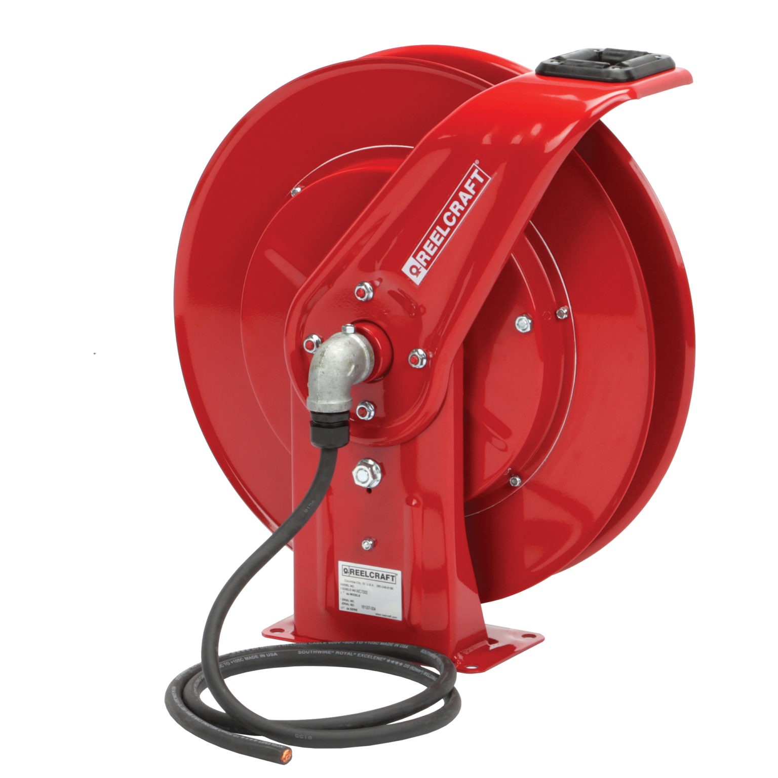 WC7000 Premium Duty 400 Amp Cable Welding Reel Hose, Cord and Cable