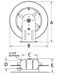 Reelcraft 7850 CLP Spring Retractable Hose Reel