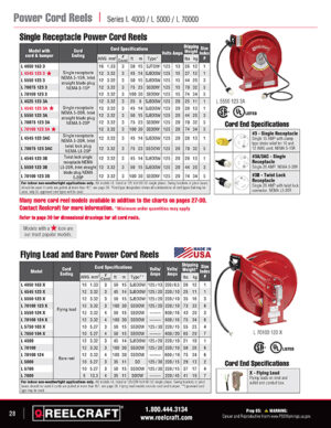 Reelcraft L 4545 123 3AC - 12/3 45 ft. Premium Duty Single