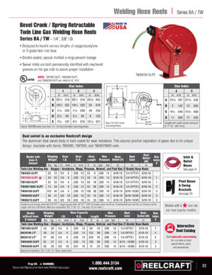 Welding Hose Reel Retractable 1 / 4 X 100 Foot Twin Oxygen Acetylene —  Brother's Outlet