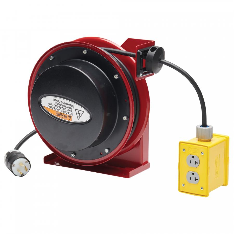 Reelcraft L 4545 123 7QC 12/3 45 ft. Premium Duty Quad Box Outlet