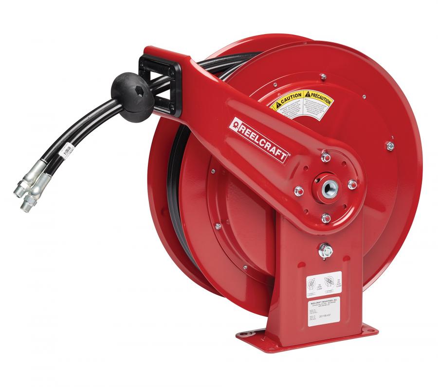 Reelcraft THHD76045 OMP 3/8 in. x 45 ft. Twin Hydraulic Hose Reel