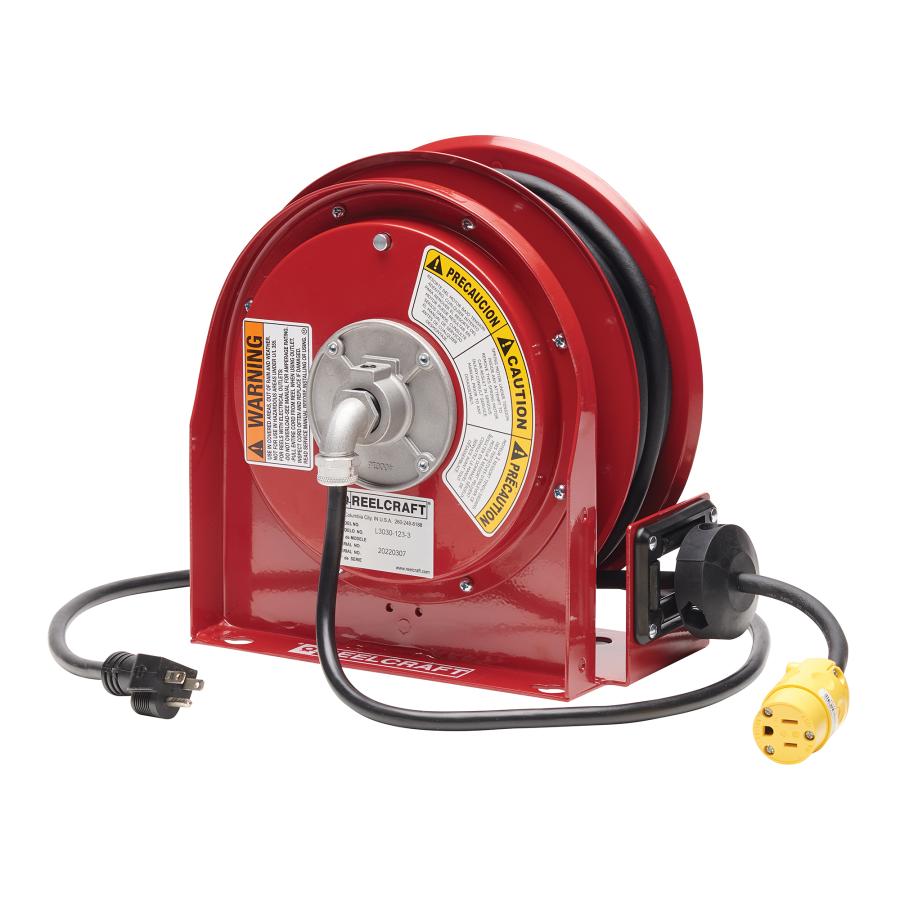 Reelcraft L 3030 123 3 12/3 30 ft. Premium Duty Single Receptacle